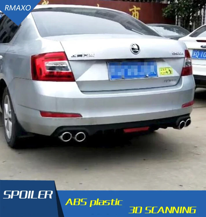 Задний спойлер для Octavia задний бампер из АБС пластика диффузор Skoda After chrome губ