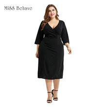 AliExpress г. Осеннее Новое Стильное платье большого размера в европейском и американском стиле модное приталенное трикотажное платье для больших девочек