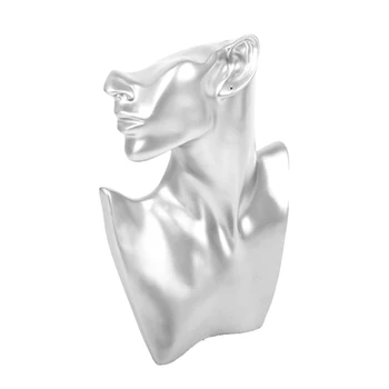 

Resin Mannequin Necklace Earring Jewelry Display Stand Organizer Home Rack Bedroom Counter Showcase Store Chain Decoration