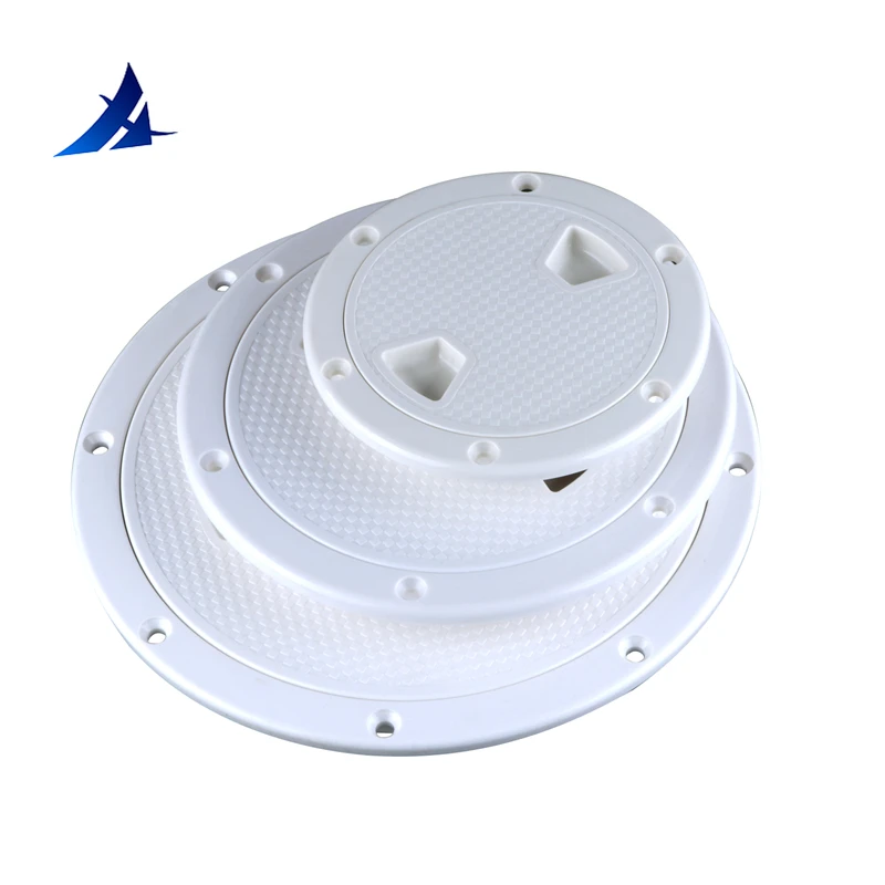 ABS Plastic Round Hatch Cover Deck Plate Non Slip Deck Inspection Plate for Marine RV yacht Boat