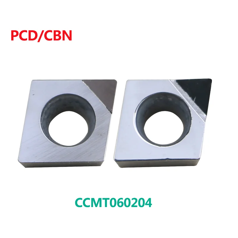 

2 pcs CCMT060204 CCMT09T304 CCGT09T304 PCD CBN Diamond Inserts CNC Lathe Turning Cutter Blade Tool Internal Turning Tool