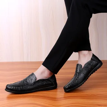 

Erkek ayakkabi Chaussure Homme Cuir Driver Size Fashion Genuine Leather KPOCCOBKN Loafers Men