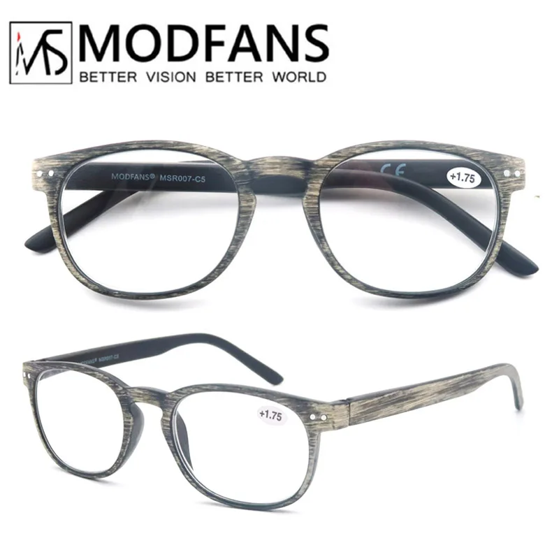 Stylish Wood-Look Frame Reading Sunglasses with Lightweight Spring Hinges