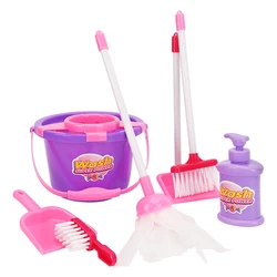 Jouets de cuisine, Kit de nettoyage hygiénique pour maison, seau de nettoyage, Mini outils d'entretien ménager, ensembles combinés, nouveau Style pour garçons et filles 