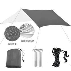 Shiyi – pare soleil de plage enduit d'argent, canopée de plein air de Camping, imperméable, Mini toile de sol pour la pêche 