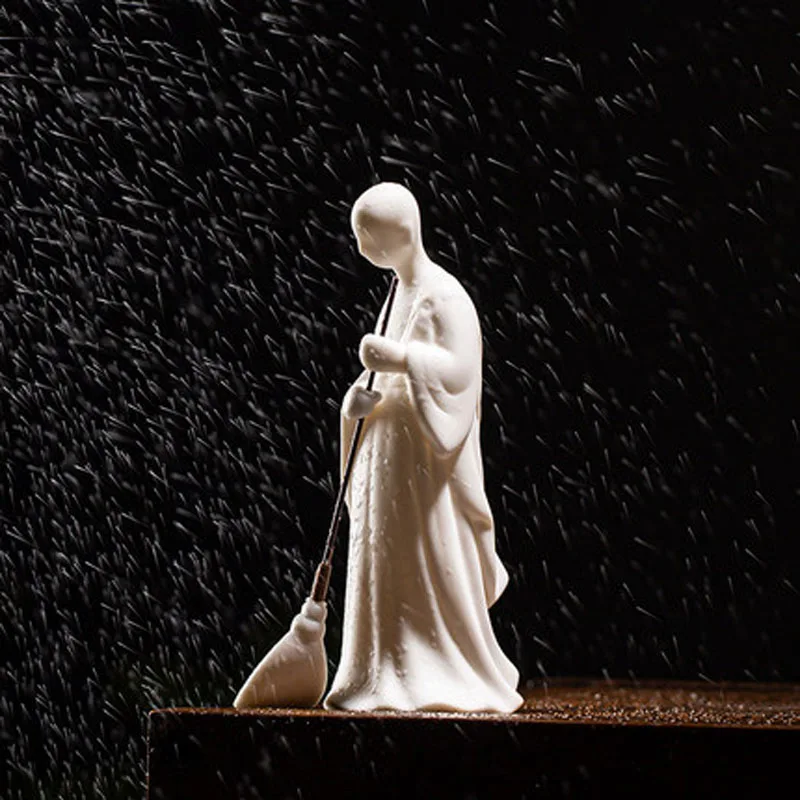 Zen Buddha Statue for Home Decor, Garden Figure, Handmade Crafts, Gift for Friends, Ornaments, Tea Pet, Teaware