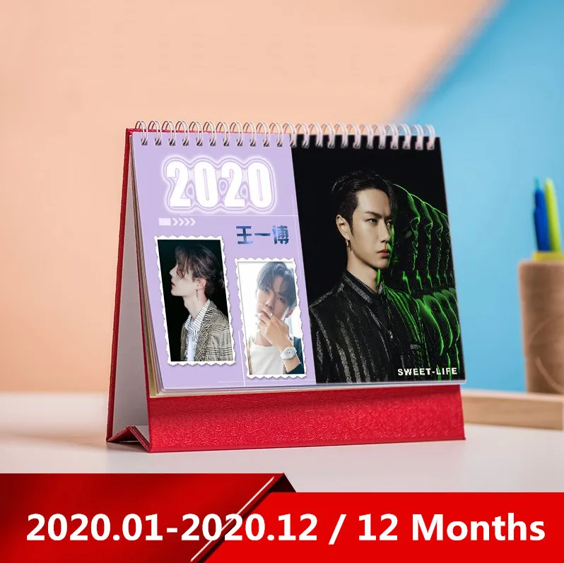 Xiao Zhan Wang Yibo Star Character Calendar Chen Qing Ling настольные календари ежедневный планировщик расписаний,01-,12