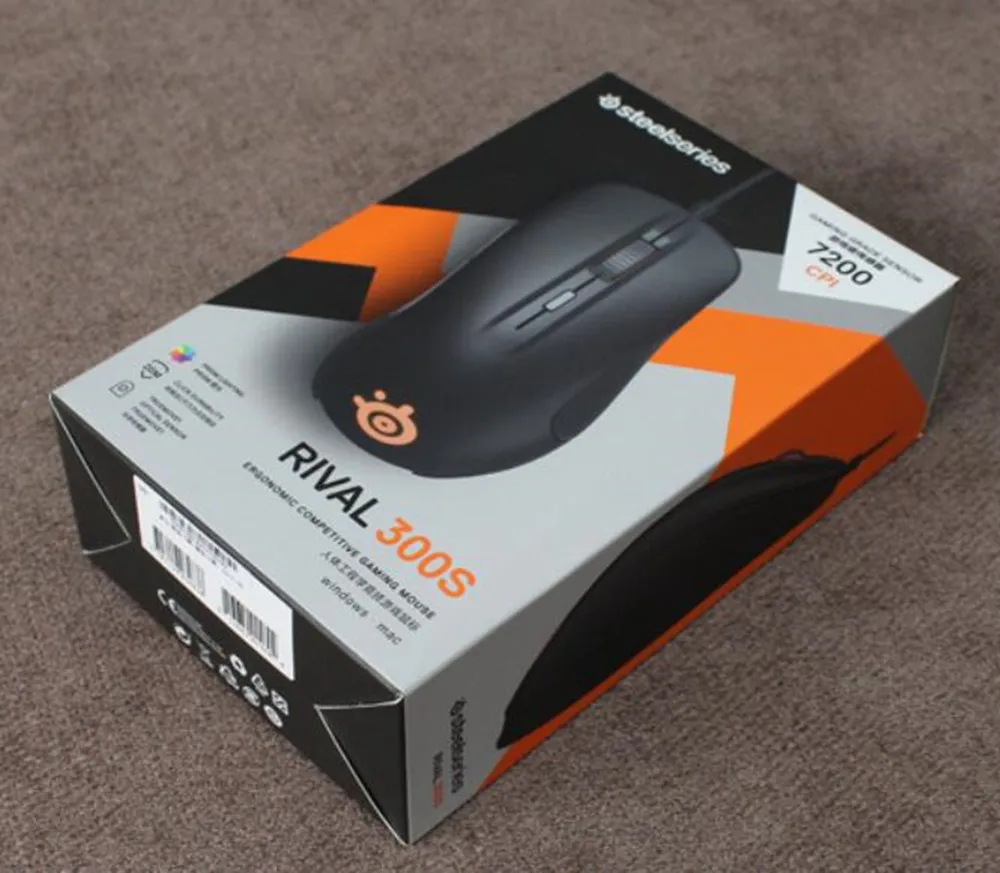 Steelseries Rival 300S Проводная игровая мышь 6 кнопок 6500 dpi RGB светодиодный логотип оптическая игровая мышь USB мыши для Dota