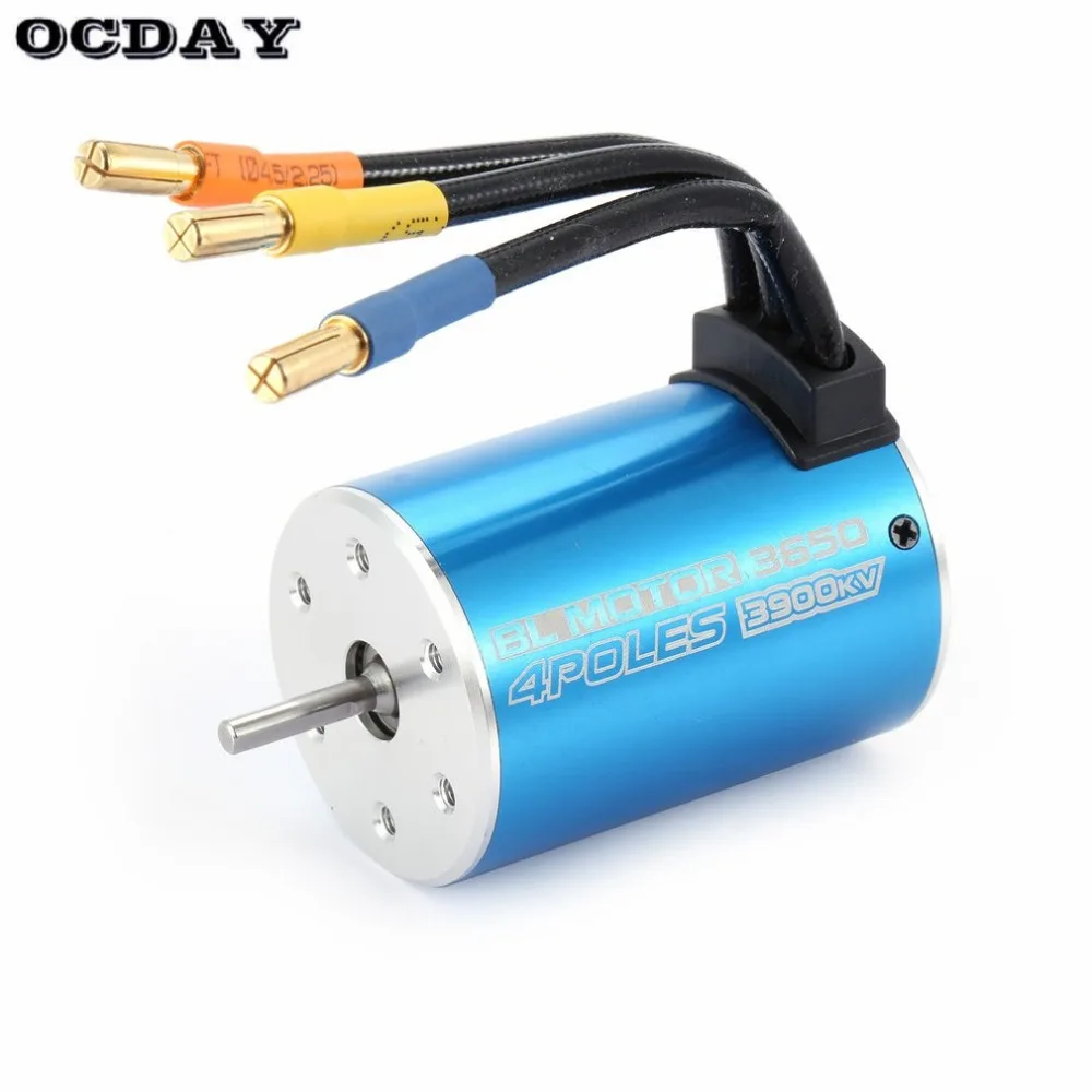 

3650 3900KV Sensorless Brushless Motor with 60A Brushless ESC Electric Speed Controller for 1/10 Scale RC Toy Car ht