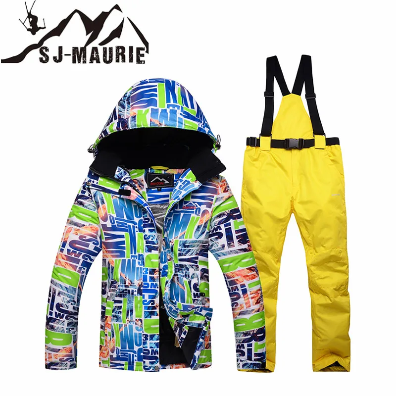 SJ-MAURIE, лыжный костюм для сноуборда, Женская лыжная куртка+ штаны, для улицы, зимние, водонепроницаемые, ветрозащитные, зимние костюмы, для пеших прогулок, лыжная куртка - Цвет: 01