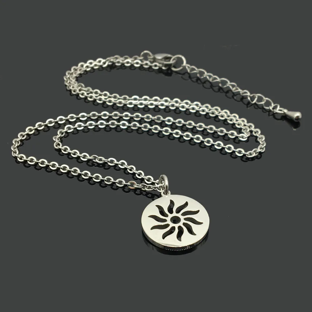 

Mythology Apollo Sun Charm Stainless Steel Chain Necklace High Quality Stainless Steel Sun God Pendant Chain Faith Necklace