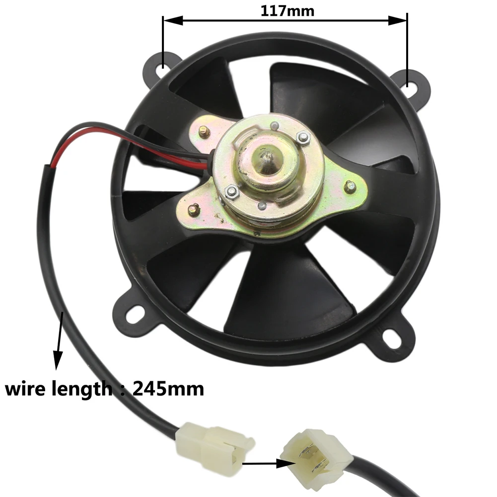 Бесшумный Универсальный прочный легко установить аксессуары для мотоциклов Радиатор Электрический обогреватель, масляный радиатор охлаждающий вентилятор черный инструмент багги