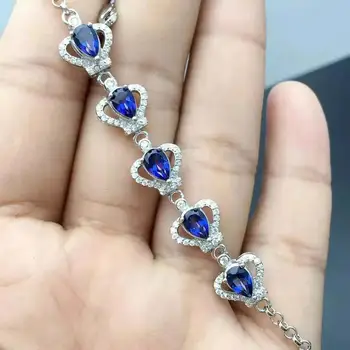 

Tanzanite bangle Free shipping Natural real TanzaniteBracelet For men or women 925 sterling silver bangle