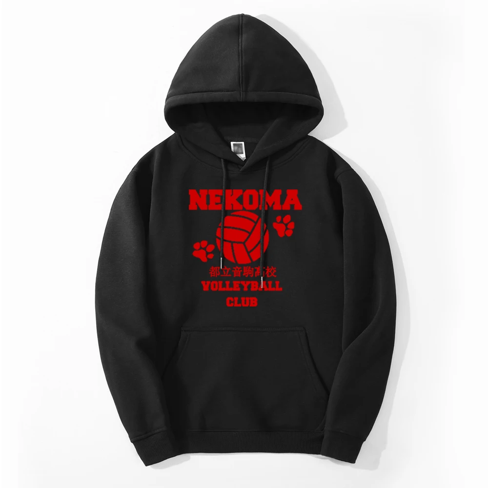 

Haikyuu Volleyball Club Red Anime 2021 Autumn Winter Men's Fashion Hoodies Sweatshirts Harajuku Sweatshirts Simple Pullovers