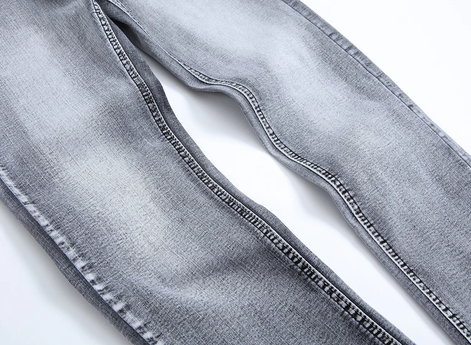 Осенние мужские Джинсы серые классические модные дизайнерские Джинсовые обтягивающие мужские джинсы повседневные Высококачественные узкие брюки плюс размер 42