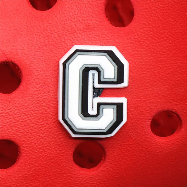 Original PVC Shoe Buckle Accessories DIY Combination English Alphabet Shoes Decoration Jibz for Croc Charms Bracelets Kids Gifts U165-C