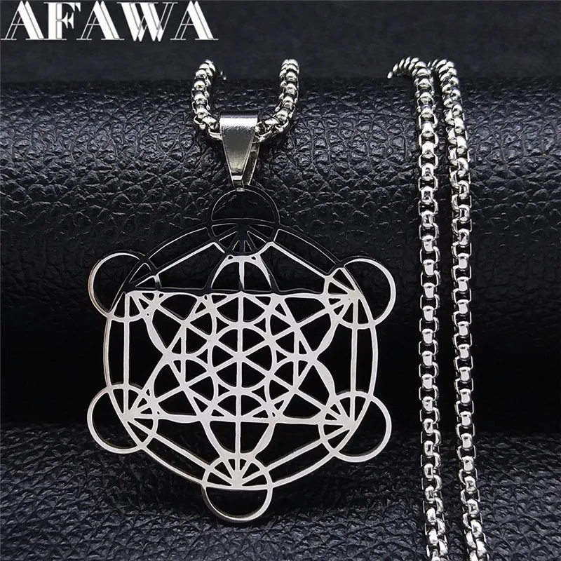 Flower of Life Chakra Spiritual Stainless Steel Chain Necklace