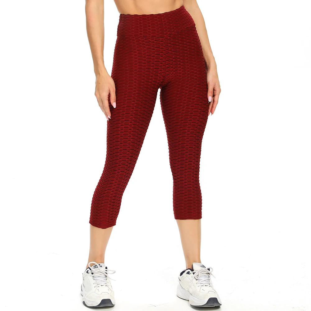 adidas leggings FITTOO Women Ruched Butt  Leggings High Waist Capris Pants Tummy Control Stretchy Workout Leggings Textured Sexy Booty Cropped yoga leggings