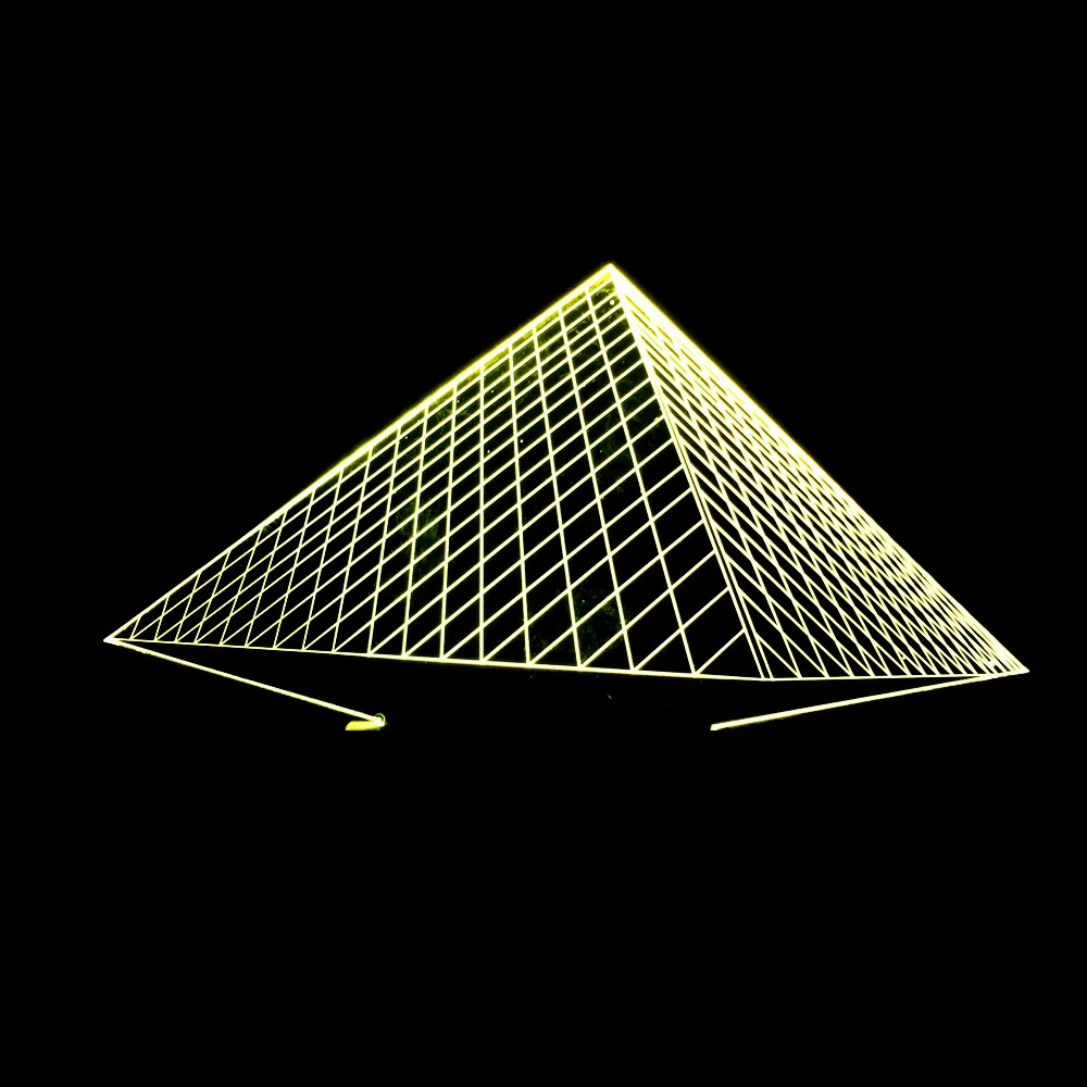 

Foreign Trade Pyramid Colorful 3D Lamp LED Acrylic Visual Stereo Lamp Gradient Colorful Small Night Lamp Atmosphere Lamp