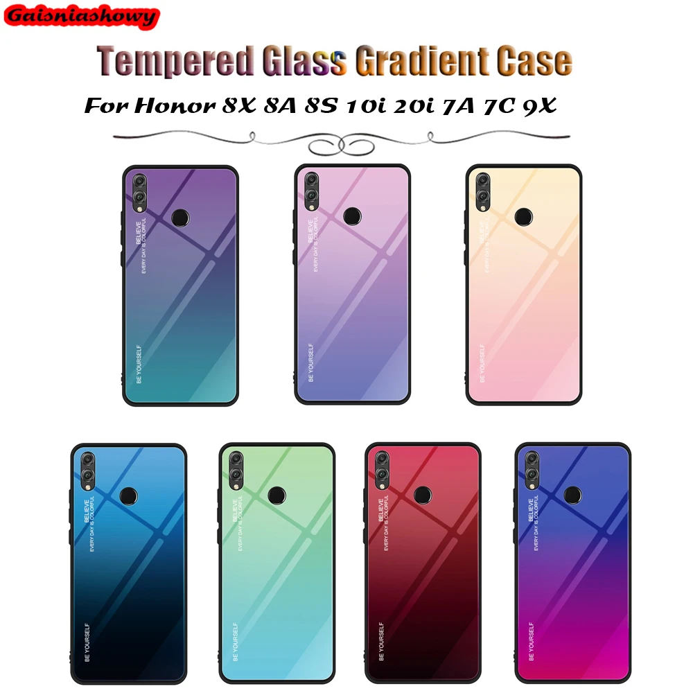 Для huawei Honor 10i 8A 8X8 S 7A 7C 9X чехол Чехол из закаленного стекла для телефона 9 10 20 Lite