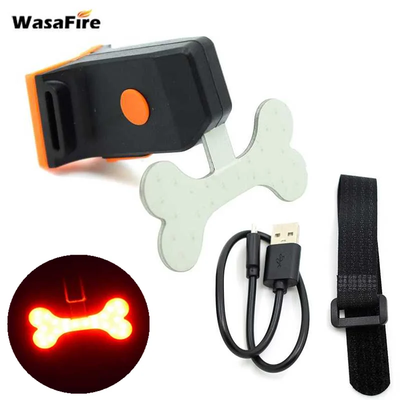 USB велосипедный задний светильник WasaFire s, велосипедный Подседельный штырь, задний светильник, красный светильник, COB Led Предупреждение льная лампа, 5 режимов, мигающий светильник
