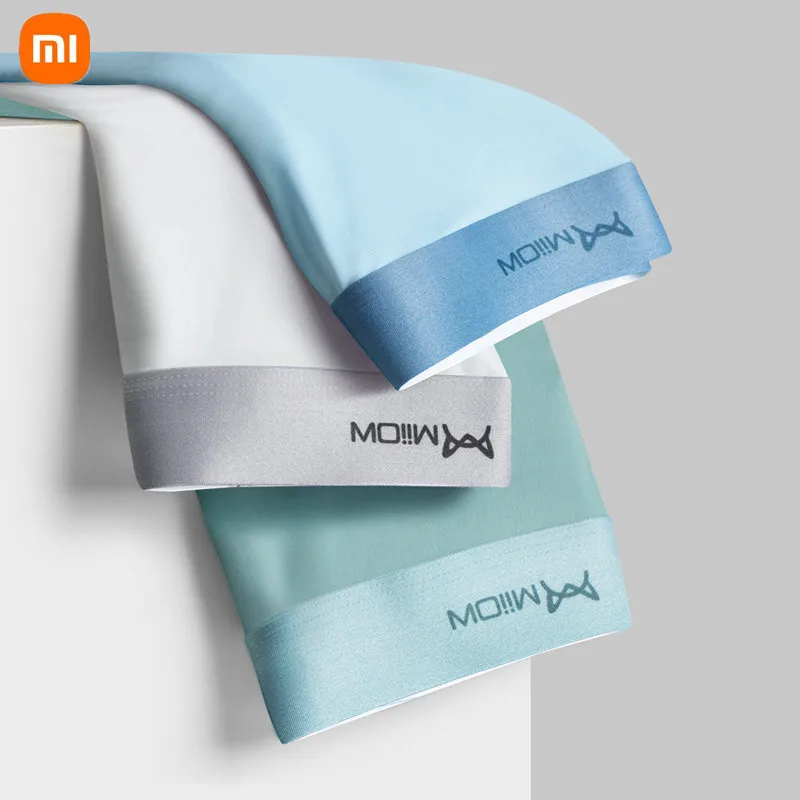Xiaomi-ropa interior antibacteriana de grafeno para hombre, calzoncillos ultradelgados de seda de hielo, 3 uds.