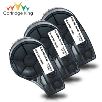 

Compatible for M21-750-427 Label Tape 19.1mm Width Black On White Vinyl Compatible for Brady BMP21 Plus ID Pal and LABPAL Label