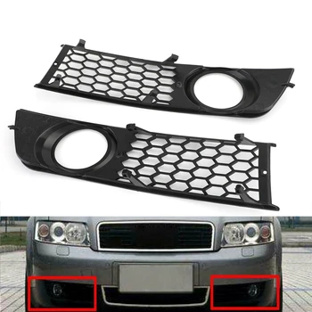 

Car Fog Light Open Vent Grille Intake Cover Honeycomb Mesh For Audi A4 B6 2001-2005 Front Fog Light Bumper Grille Cover Frame