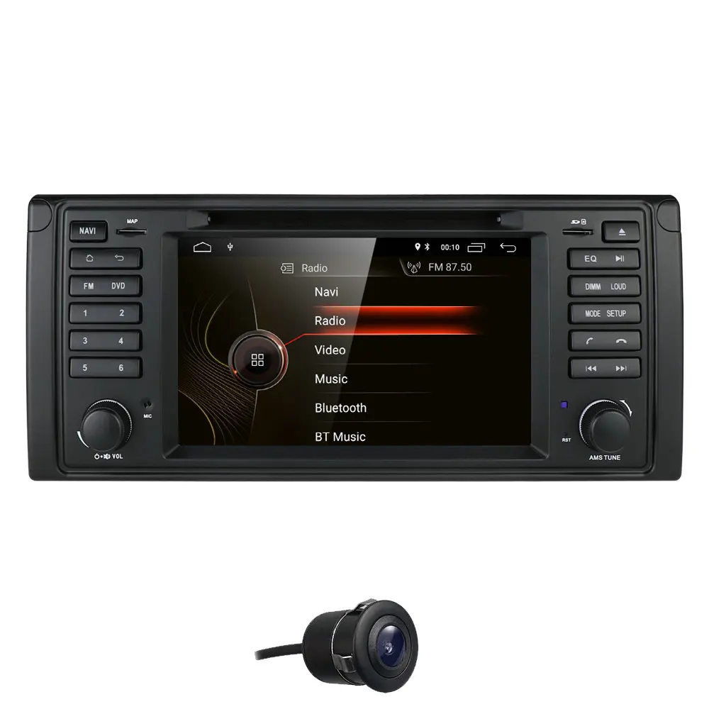1din Android 9,0 2G Автомобильный dvd-плеер для BMW X5 E53 E39 gps стерео аудио навигация Мультимедиа экран головное устройство mic obd swc rds pc - Цвет: CAMERA5