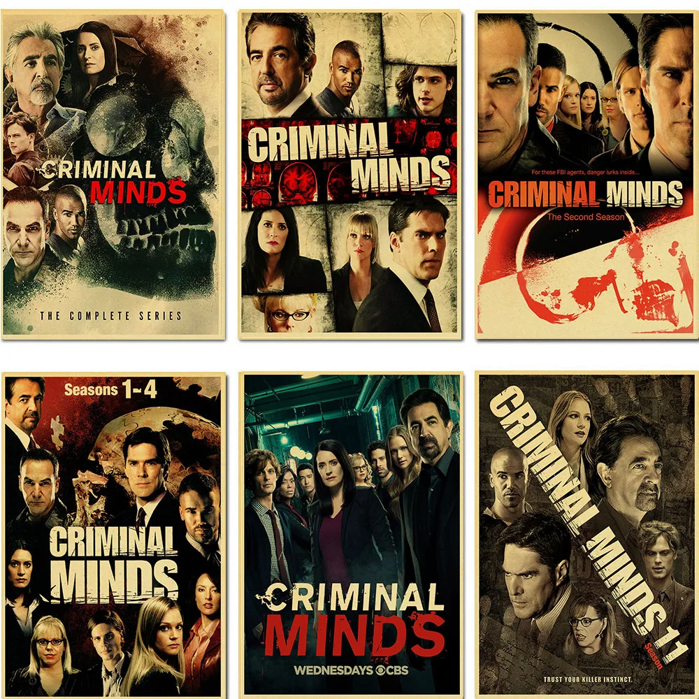 Classic American TV series Criminal Minds Retro Posters Art Movie Painting Kraft Paper Prints Home/ Room/Bar Decor Wall Stickers