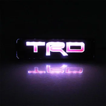 

1pcs ABS Chrome Front Hood Grille Emblem Badge LED Decorative lights For Toyotas TRD Corolla Yaris Rav4 Avensis Auris Camry C-hr