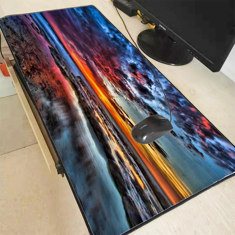 Colorful Clouds Landscape 90x40cm Large Mouse Pad Mice Gamer Keyboard Mat XL Tabler Soft Gaming Waterproof Mousepad