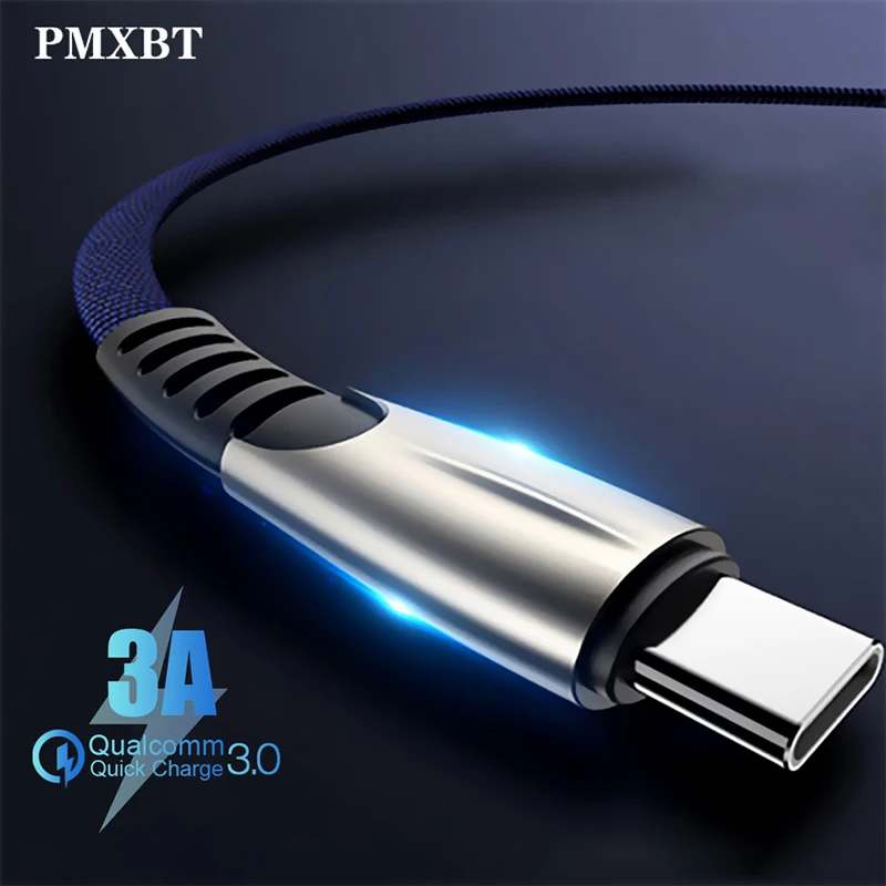 3A usb type C кабель для быстрой зарядки samsung S9 Xiaomi Note 7 8 USB C 3,0 кабель для зарядки 0,5 M/1 M/2 M/3 M высокоскоростной шнур для синхронизации данных