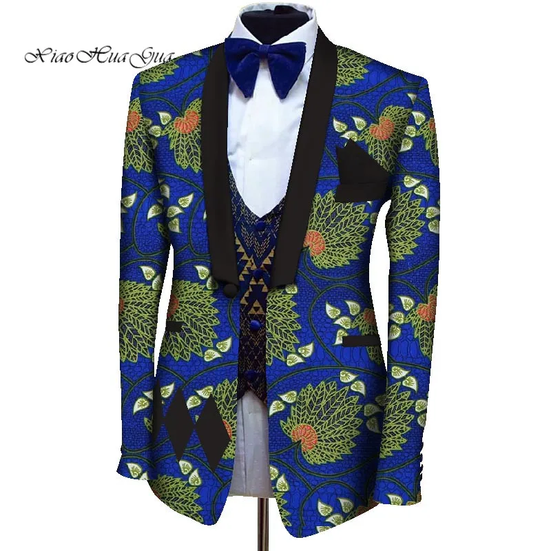 Африканский Для мужчин одежда костюм куртки костюмы для торжественных случаев пальто Бизнес Дашики Базен Riche Анкара партии блейзер для