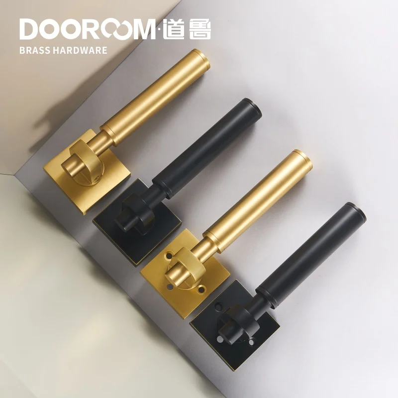 Набор латунных дверных рычагов Dooroom современный интерьер двойной деревянный