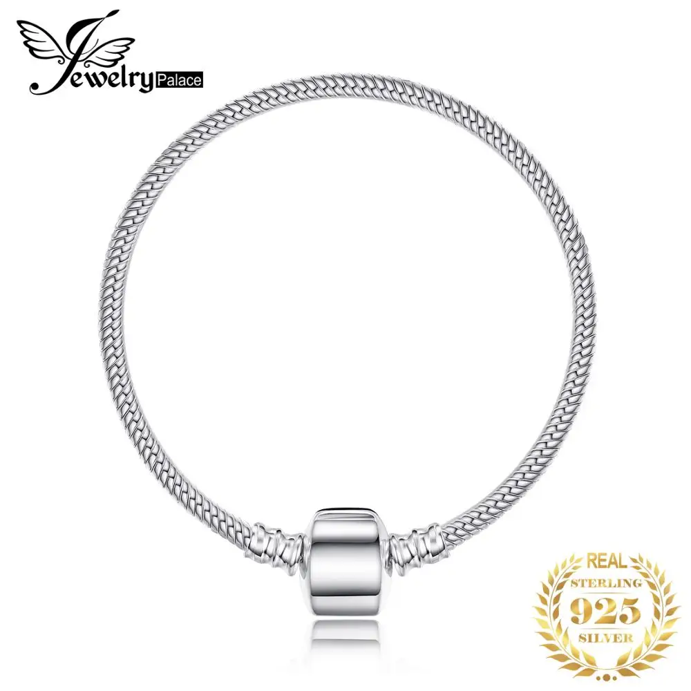 Женский браслет цепочка Jewelrypalace из стерлингового серебра 925 пробы с бусинами