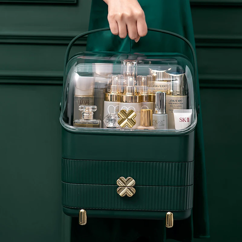 Vintage Organizer The Fortune Clover Multi-Department Makeup Organizer