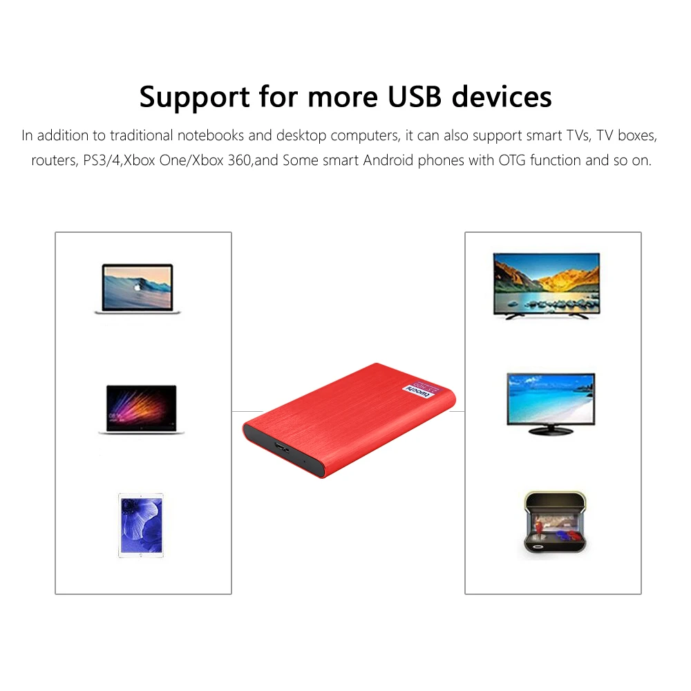 Twochiexternal Disco Rígido Externo Usb3.0 Hdd Portátil 1tb Compatível com Xbox 360 Ps4 Mac Tablet pc Fácil de Usar Usb Flash Drive Discos rígidos externos - Imagem 4