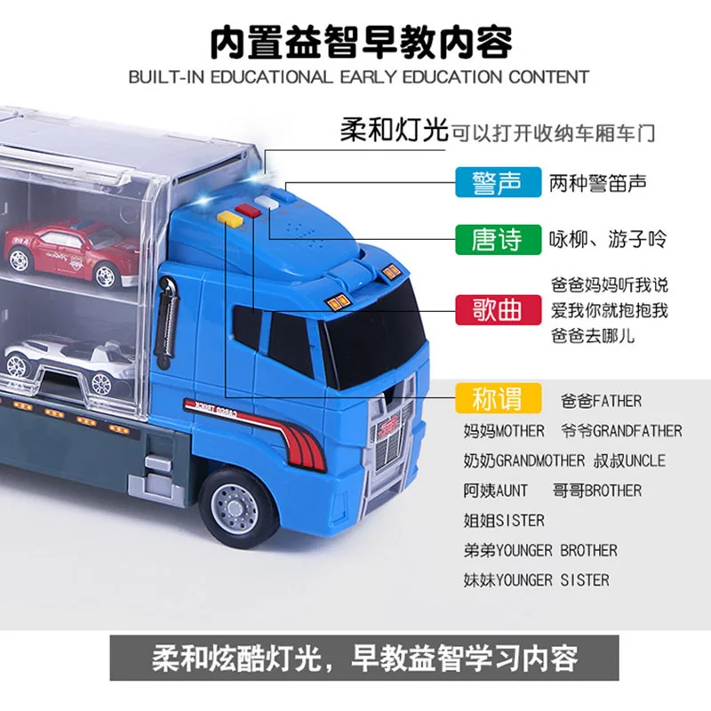 

Fire Truck Toy Car Model Large Size Engineering Vehicle Children Alloy Police Car Set Plastic Toys Boy 2-3-6