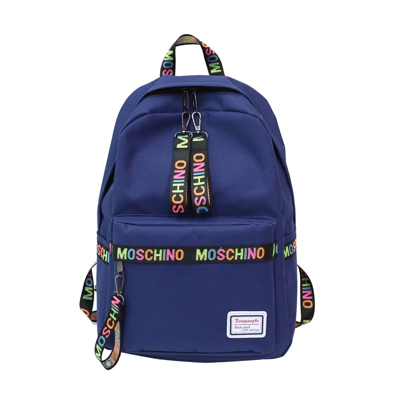 

2018 Casual Trendy Letters Ribbon Student Backpack Outdoor Travel Mountain Climbing Shopping WOMEN'S Bag