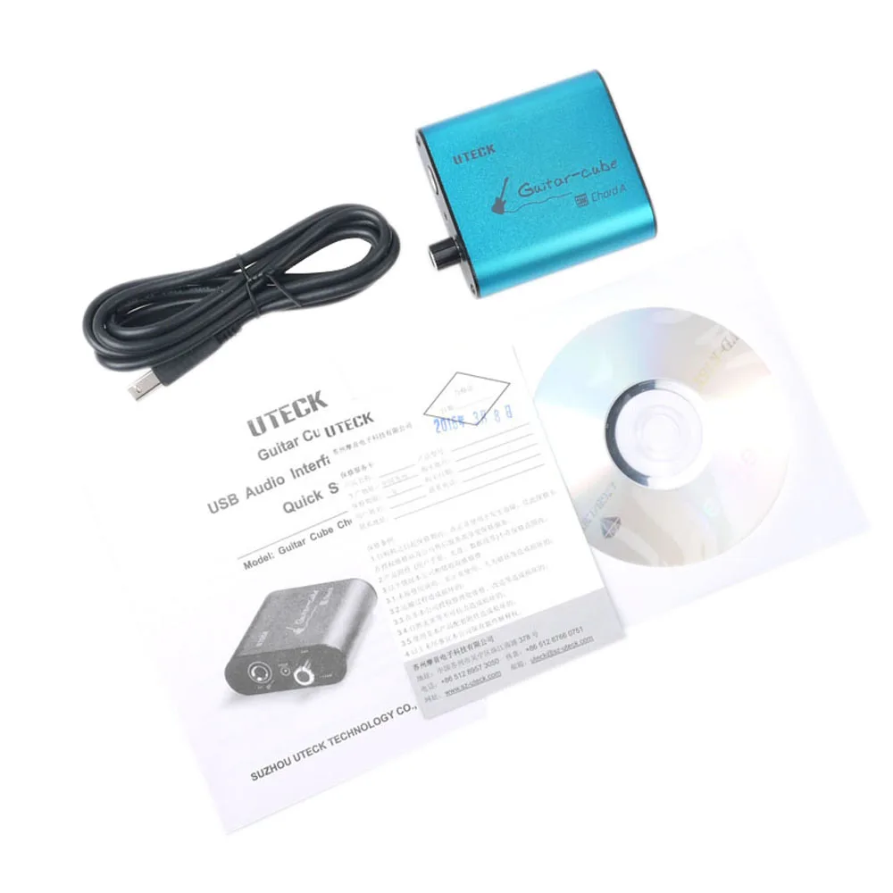 Оптовая продажа 5 шт. Uteck гитара куб ASIO Chord USB аудио интерфейс (DI) подходит для