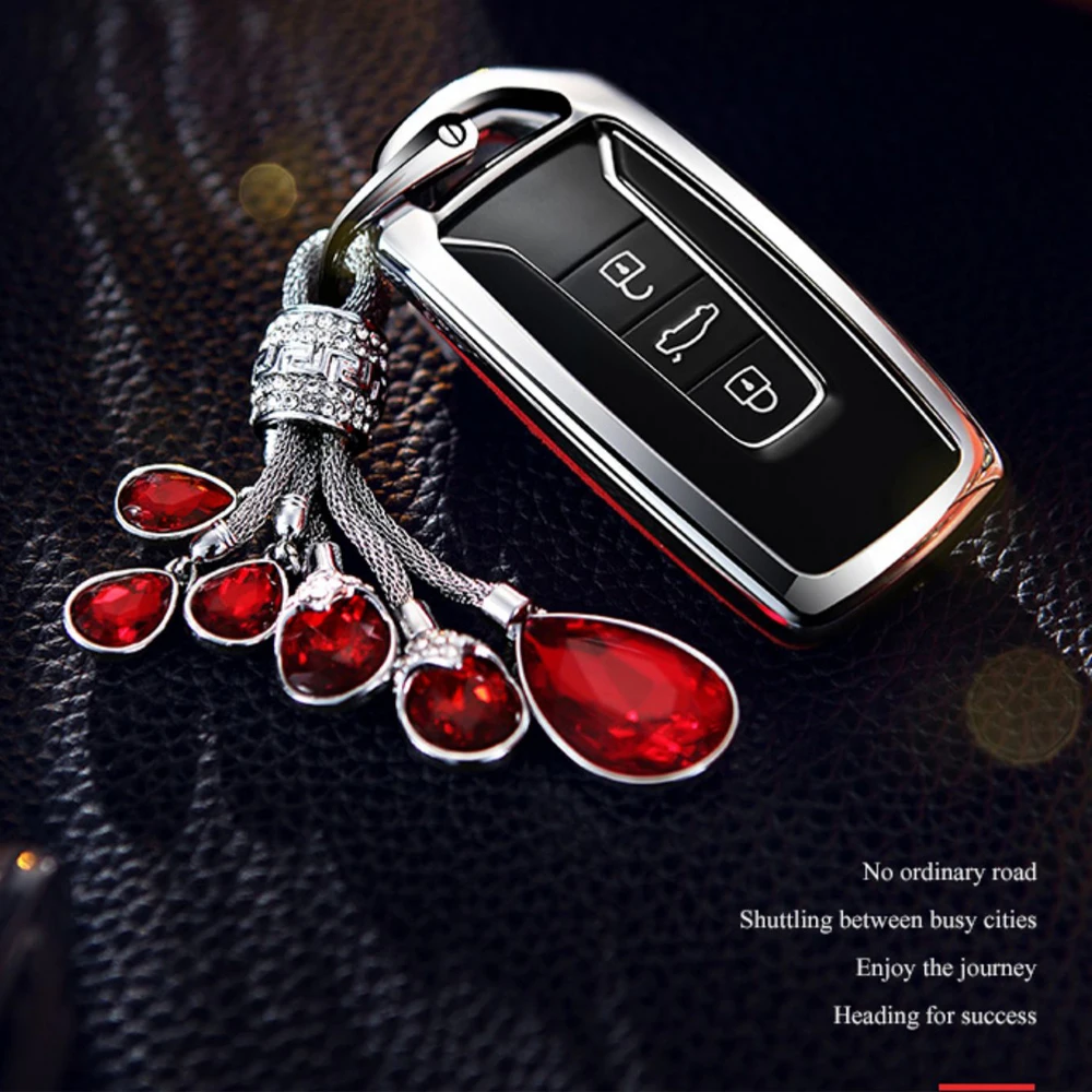 

Super Quality 3 Buttons Car Key Case Smart For Volkswagen Touareg 2018 2019 Wallet Remote Bag Cover Auto Decoration Accessory
