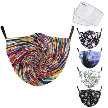 

3D Print Reusable Mouth Mask Washable Protective PM2.5 Filter Mask Anti Dust Face Mask Windproof Mouth-muffle Proof Flu Mask