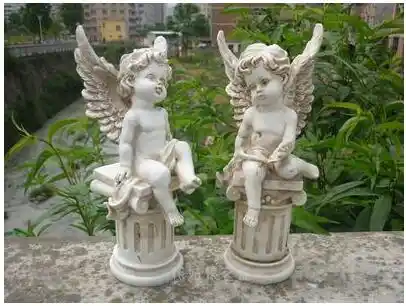 Make Vintage Cupid S Angel Candlestick Solar Flower Fairy Garden Ornaments And Decoration Sculpture Statue Carving Home Statues Sculptures Aliexpress