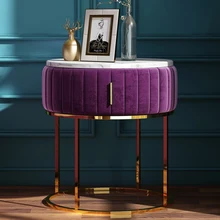 Дворцовая благородная Вилла Железный Золотой мягкий бархат тумбочка кофе диван конец прикроватный столик мебель тумбочка шкаф спальня