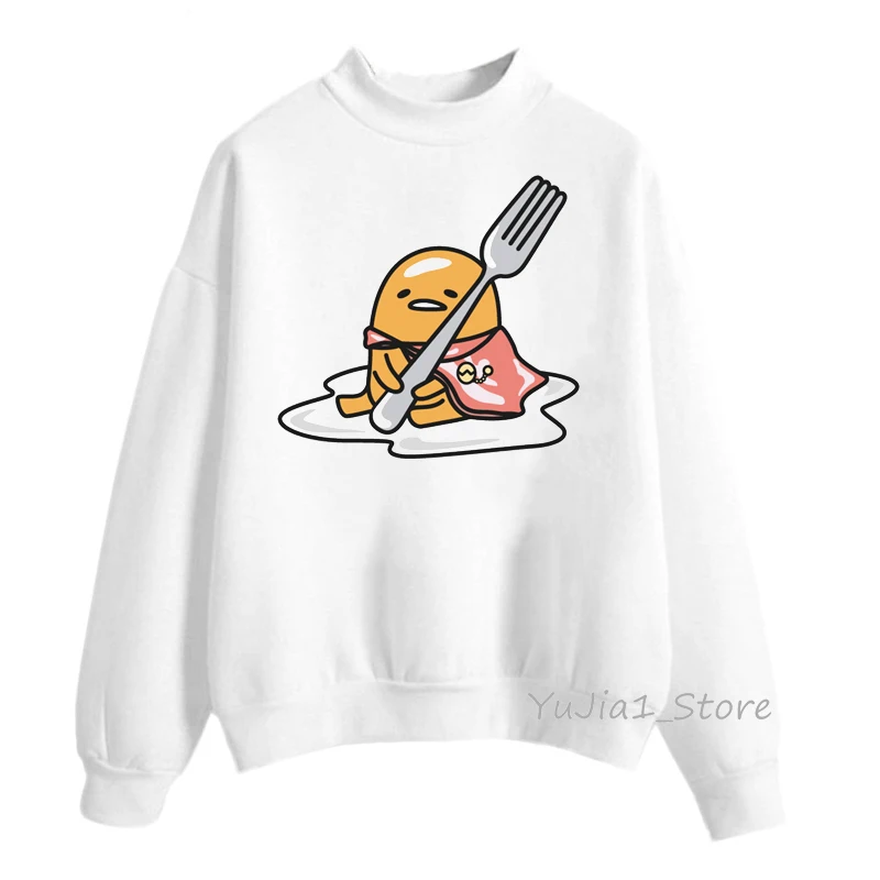 Y81726 W Забавный ленивый яичный желток Gudetama толстовки женские harajuku kawaii Толстовка аниме милые кофты зимняя одежда толстовка женская уличная одежда - Цвет: Y81726 W