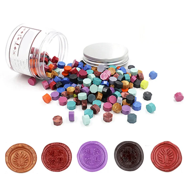 

Retro Bronzing Octagon Stamping Sealing Wax Beads Wax Seal Stamps for Envelope Documents Wedding Invitation Scrapbooking Decor