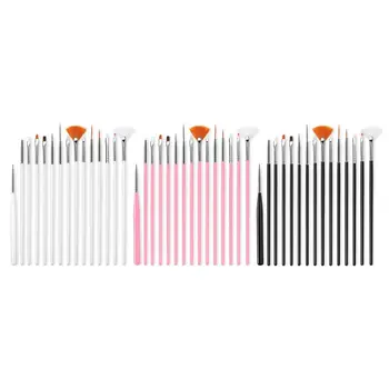 

15pcs Nail Brush Set UV Gel Lacquer Acrylic Painting Liner Pen Cuticle Remover Manicure Kit for Nails Art Tool