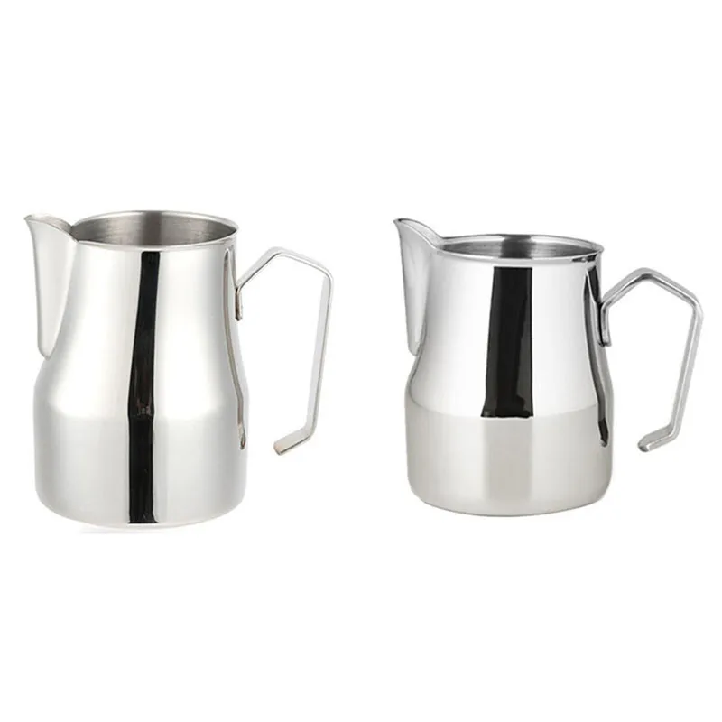 Stainless Steel Milk Jug Espresso Cups Coffee Foamer Mugs Italian Latte Art Latte Milk Frothing Jug Pitcher Cup 350/550/750 Ml