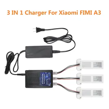 

FIMI A3 Charger 3 in1 Multi Battery Charging Hub Lipo Battery Balance Charger 3 Batteries Charging Same Time for Xiaomi A3 Drone